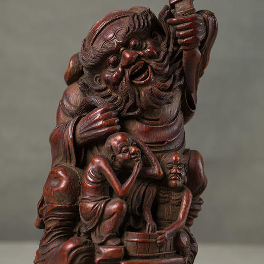清 竹雕钟馗人物摆件 商品图2