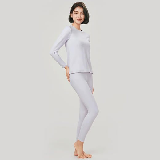 都市丽人舒暖保暖衣女负5至5度适穿无缝面料暖肤绒保暖衣中厚款套装秋衣秋裤新年本命年红品LW39A2 商品图2