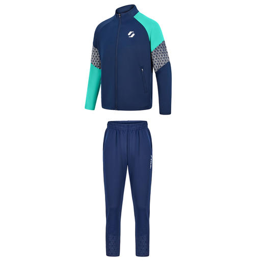 Stiga斯帝卡乒乓球服运动套服CA-0951春秋长款运动服（上衣+长裤） 藏青绿 商品图0