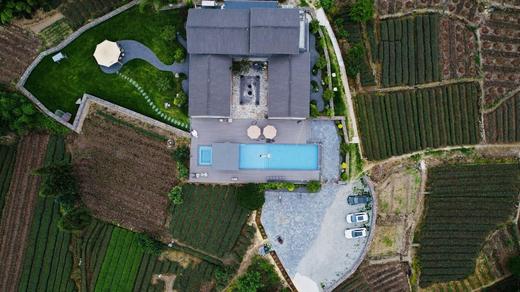 【雅安-185号院】4房泳池/温泉私汤小院，万亩茶山里，带地暖、临溪、采茶，大草坪，占地1200㎡，超大泳池cj 商品图5