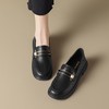ZHR乐福鞋2023秋新英伦风小皮鞋豆豆鞋厚底女鞋一脚蹬平底单鞋女 商品缩略图1