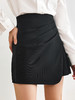 OLrain法式黑色半身裙女早秋2022年新款高腰设计感不规则a字短裙 商品缩略图0