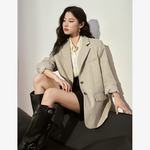 韩版宽松休闲西装外套女早春新款小个子通勤百搭西服女V1938240 商品图0