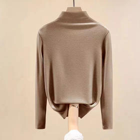 【女士打底衫秋冬必备】SCHIESSER德国舒雅女士半高领长袖打底衫里层轻磨毛，可打底可单穿保暖 最大尺码XXL30/21832Q