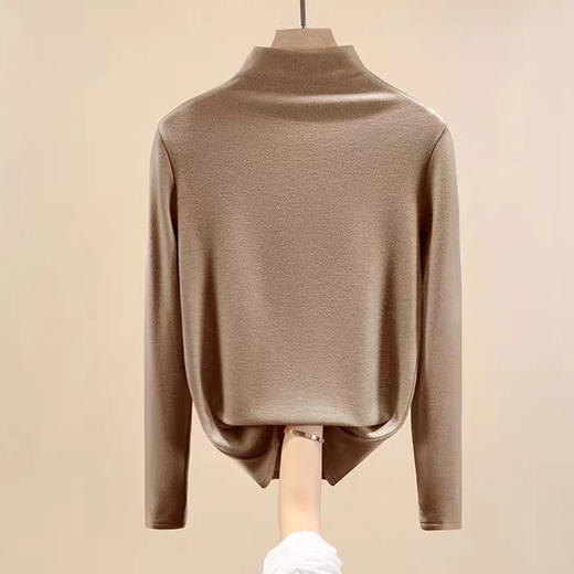 【女士打底衫秋冬必备】SCHIESSER德国舒雅女士半高领长袖打底衫里层轻磨毛，可打底可单穿保暖 最大尺码XXL30/21832Q 商品图0