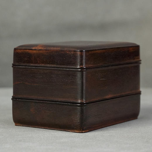 二十世纪 紫檀嵌黄花梨双层盖盒 商品图4