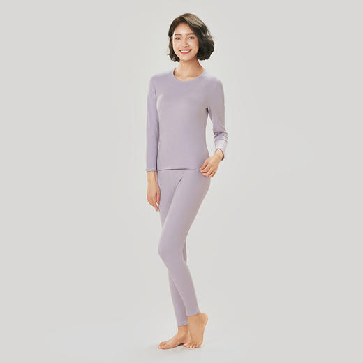 都市丽人舒暖保暖衣女负5至5度适穿无缝面料玻尿酸太空绵保暖衣中厚款套装秋衣秋裤LW31C2 商品图2