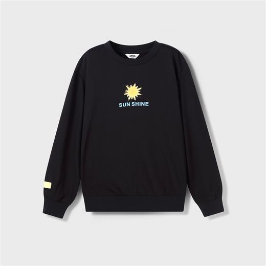 【实体店同款】男童卫衣圆领黑色秋新款休闲安奈儿童装AB331700 商品图4