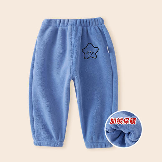 【保暖摇粒绒长裤，柔软亲肤！】宝宝加绒裤子加厚保暖卫裤婴儿秋冬外穿男女小童长裤摇粒绒休闲裤lmsh 商品图6