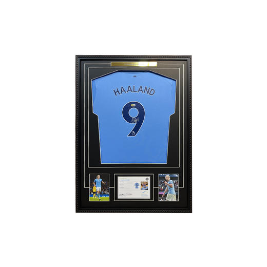 收藏系列 哈兰德 曼城队9号蓝色 亲笔签名球衣 EM 商品图0