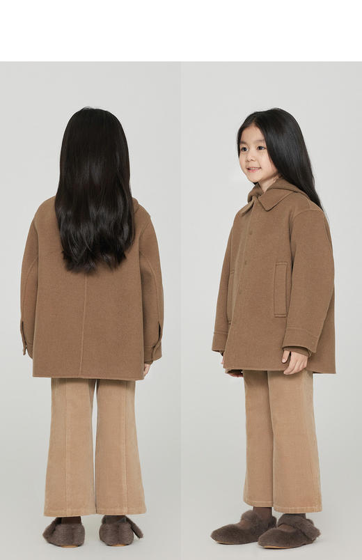 jnby   23年秋款  双面呢简约中长款呢大衣  1N9810440 商品图7