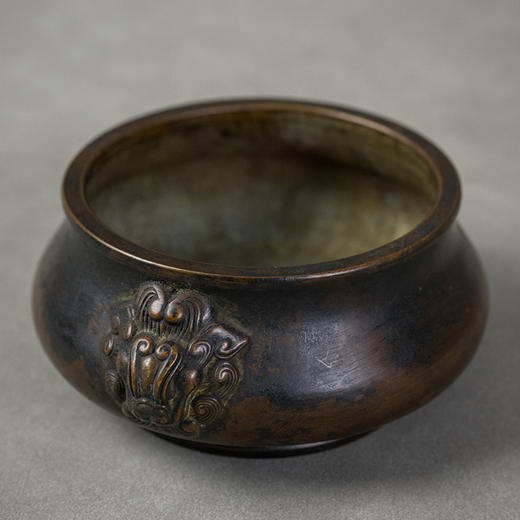 清 铜兽耳圈足炉 商品图1