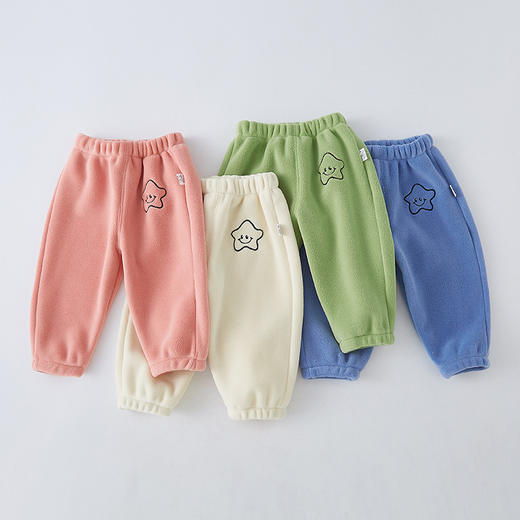 【保暖摇粒绒长裤，柔软亲肤！】宝宝加绒裤子加厚保暖卫裤婴儿秋冬外穿男女小童长裤摇粒绒休闲裤lmsh 商品图0