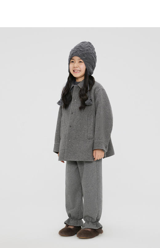 jnby   23年秋款  双面呢简约中长款呢大衣  1N9810440 商品图4