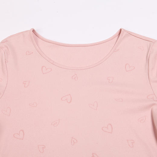 都市丽人轻暖保暖衣女5至15度适穿阳离子罗纹绒保暖衣薄款套装秋衣秋裤新年本命年红品LW31A2 商品图4