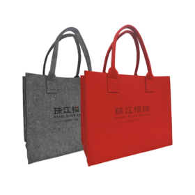 珠江桥牌 定制款毛毡托特包