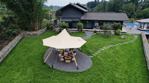 【雅安-185号院】4房泳池/温泉私汤小院，万亩茶山里，带地暖、临溪、采茶，大草坪，占地1200㎡，超大泳池cj 商品图4