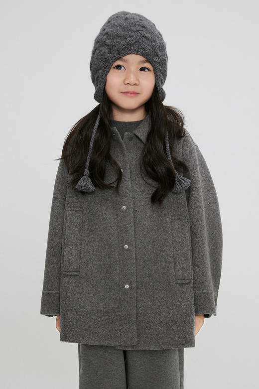 jnby   23年秋款  双面呢简约中长款呢大衣  1N9810440 商品图0