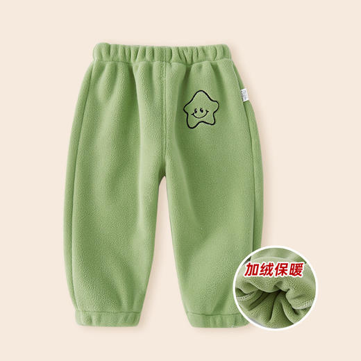 【保暖摇粒绒长裤，柔软亲肤！】宝宝加绒裤子加厚保暖卫裤婴儿秋冬外穿男女小童长裤摇粒绒休闲裤lmsh 商品图7