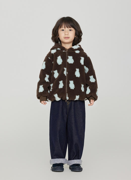 jnby   23年秋款  小熊耳朵连帽撞色摇粒绒仿皮草 1N9A12940 商品图8