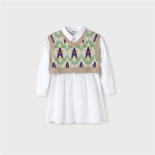 【实体店同款】女童装连衣裙套装秋新款长袖裙子安奈儿童装AG333652 商品图4