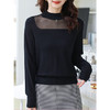 洋气半高领针织衫，今年流行漂亮上衣秋冬网纱打底衫CC-XQ-855 商品缩略图5