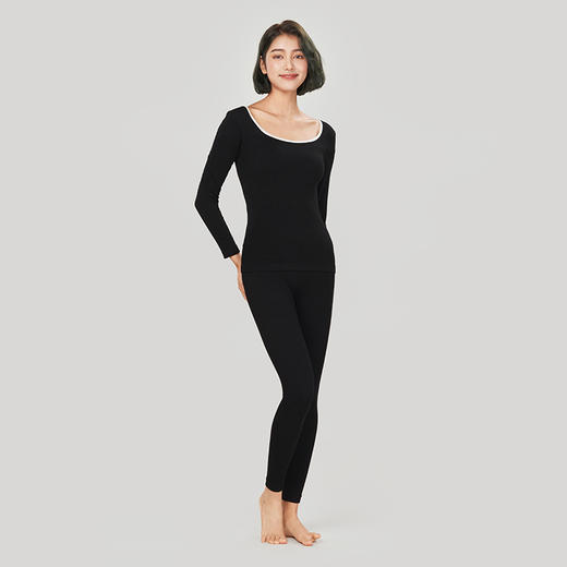 都市丽人舒暖保暖衣女负5至5度适穿无缝面料无缝保暖衣中厚款套装秋衣秋裤LW33A2 商品图1