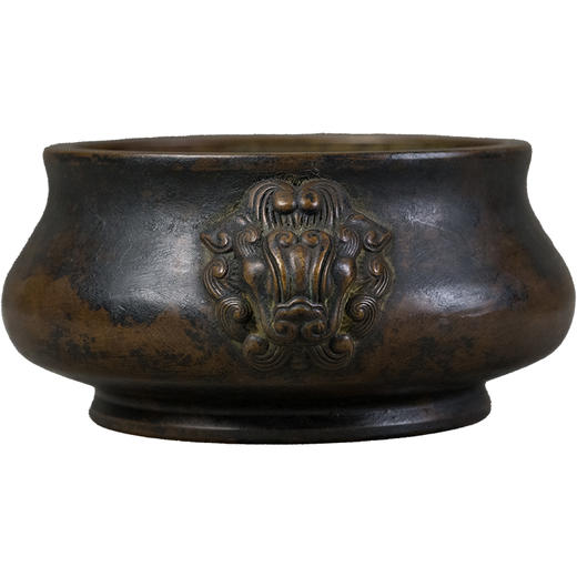 清 铜兽耳圈足炉 商品图5