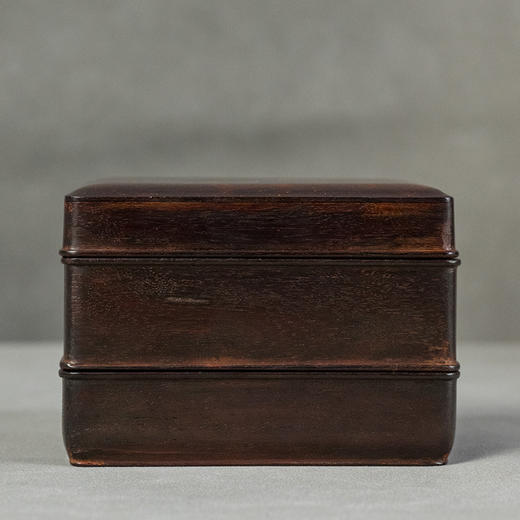 二十世纪 紫檀嵌黄花梨双层盖盒 商品图0