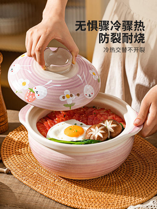 摩登主妇砂锅炖锅家用煤气灶专用耐高温煲仔饭煲汤炖汤沙锅砂锅煲 商品图3