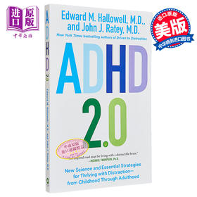 【中商原版】ADHD 2.0 注意力缺失 Thriving with Distraction from Childhood through Adulthood 英文原版 Edward M Hallow