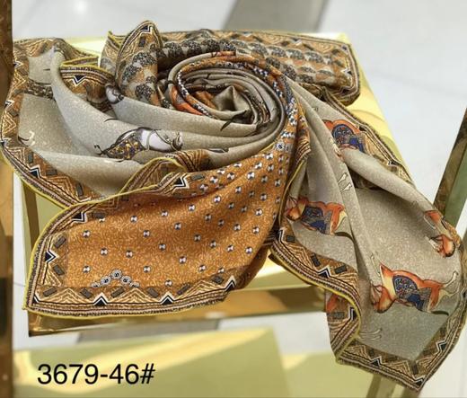 优品堂【繁花🌸似锦】桑蚕丝110*110方巾 商品图10