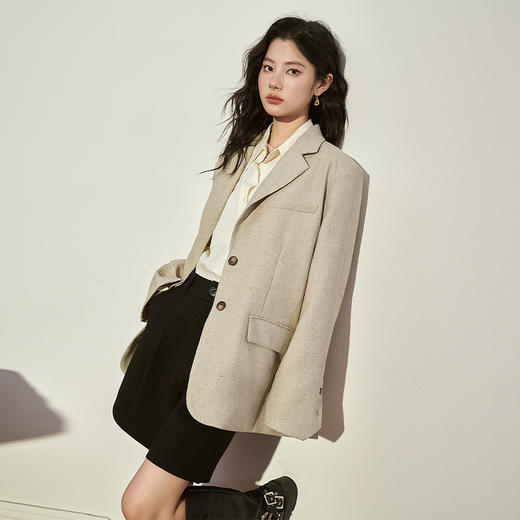 韩版宽松休闲西装外套女早春新款小个子通勤百搭西服女V1938240 商品图3