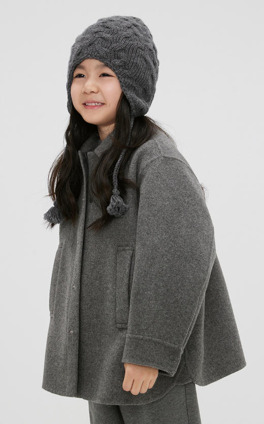 jnby   23年秋款  双面呢简约中长款呢大衣  1N9810440 商品图3