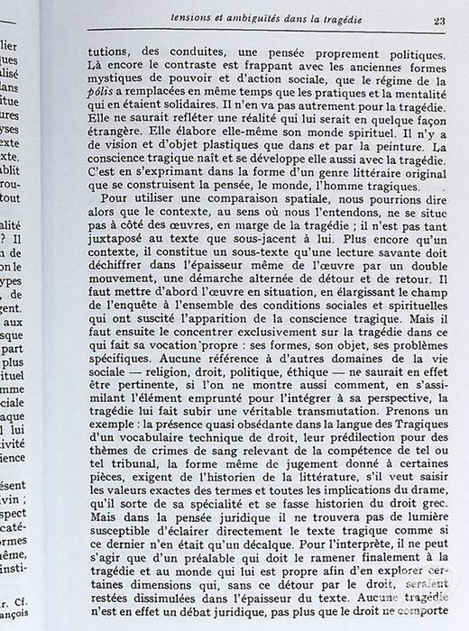【中商原版】古希腊神话与悲剧 卷1 Jean Pierre Vernant 法国古希腊历史学专家 法文原版 Mythe et tragedie en Grece Antique 商品图6