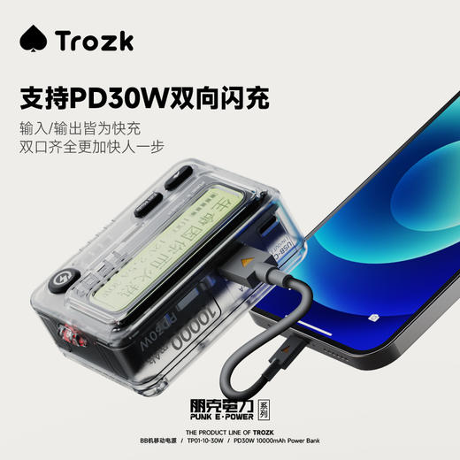 Trozk特洛克复古BB机移动电源充电宝30w快充寻呼机 商品图5