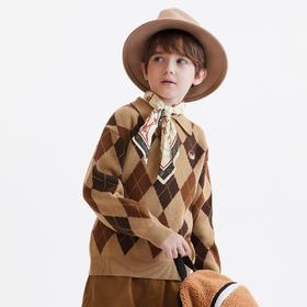 【秒】【特】【MQD】男童polo领毛衣复古冬季新款简约文艺针织衫92W0707