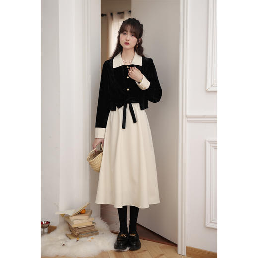 鹿向南《魔女学院》丝绒小香风半身裙LXN27863 商品图0