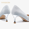 【自营】哈森 2022秋季欧美细跟尖头时装鞋宴会水钻单鞋 HS227120 商品缩略图2