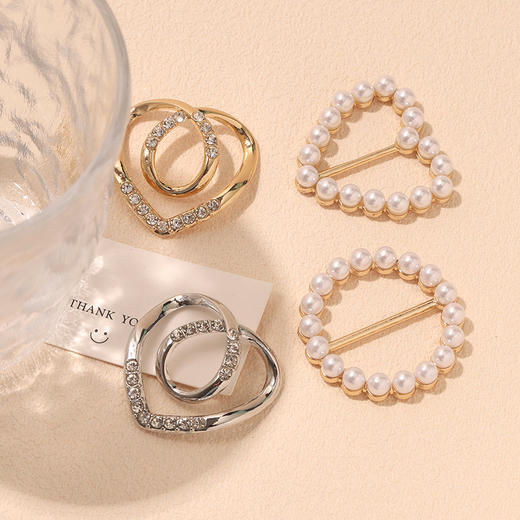 「6件套装！9.9元包邮」衣角扣衣服打结扣环t恤衬衫下摆固定装饰丝巾扣收腰纽扣配饰 商品图1