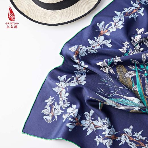 SAINTJOY/上久楷真丝方巾 双面印花真丝方巾 花宴  FJS23014 商品图13