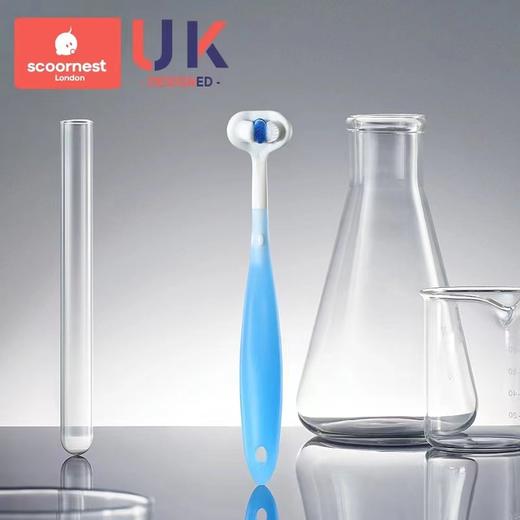 科巢儿童三面牙刷软毛0-2到3到6一12岁以上小孩u型3d宝宝刷牙牙刷一刷两用 商品图3