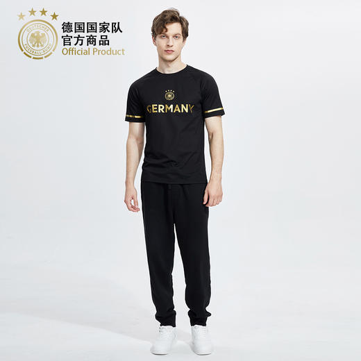 德国国 家队官方商品丨黑金速干T恤 足球训练运动短袖 透气球迷衫 商品图4