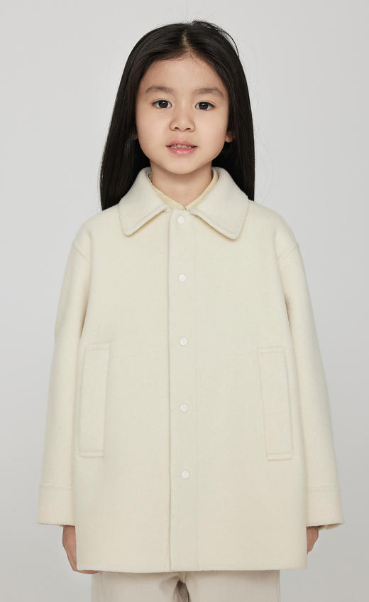 jnby   23年秋款  双面呢简约中长款呢大衣  1N9810440 商品图9