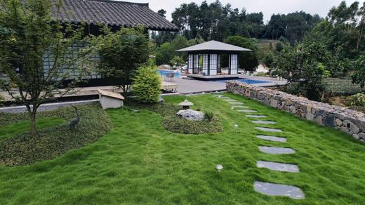 【雅安-185号院】4房泳池/温泉私汤小院，万亩茶山里，带地暖、临溪、采茶，大草坪，占地1200㎡，超大泳池cj 商品图3