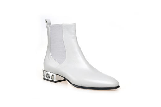 豪麟名鞋进口迪嘉女装羊皮革时尚雅致靴FW23477N灰色 商品图0