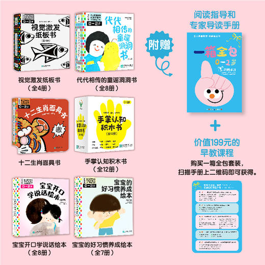 全人家庭教育年龄段童书一箱全包（0-2岁全40册） 商品图0