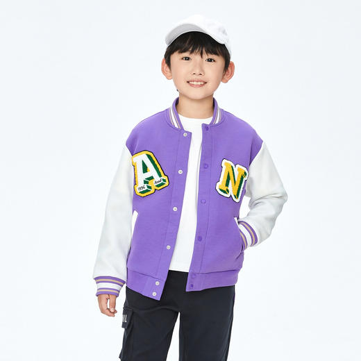 【实体店同款】男女童外套秋新款时尚棒球服安奈儿童装AM335523 商品图2