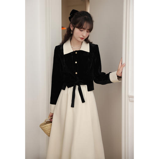 鹿向南《魔女学院》丝绒小香风半身裙LXN27863 商品图3