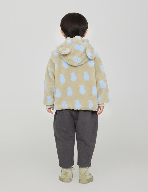 jnby   23年秋款  小熊耳朵连帽撞色摇粒绒仿皮草 1N9A12940 商品图5